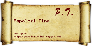 Papolczi Tina névjegykártya