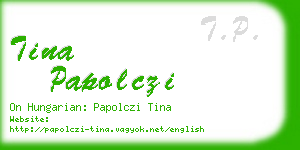 tina papolczi business card